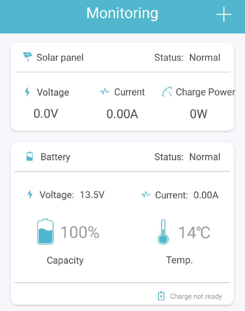 ソーラー充電確認