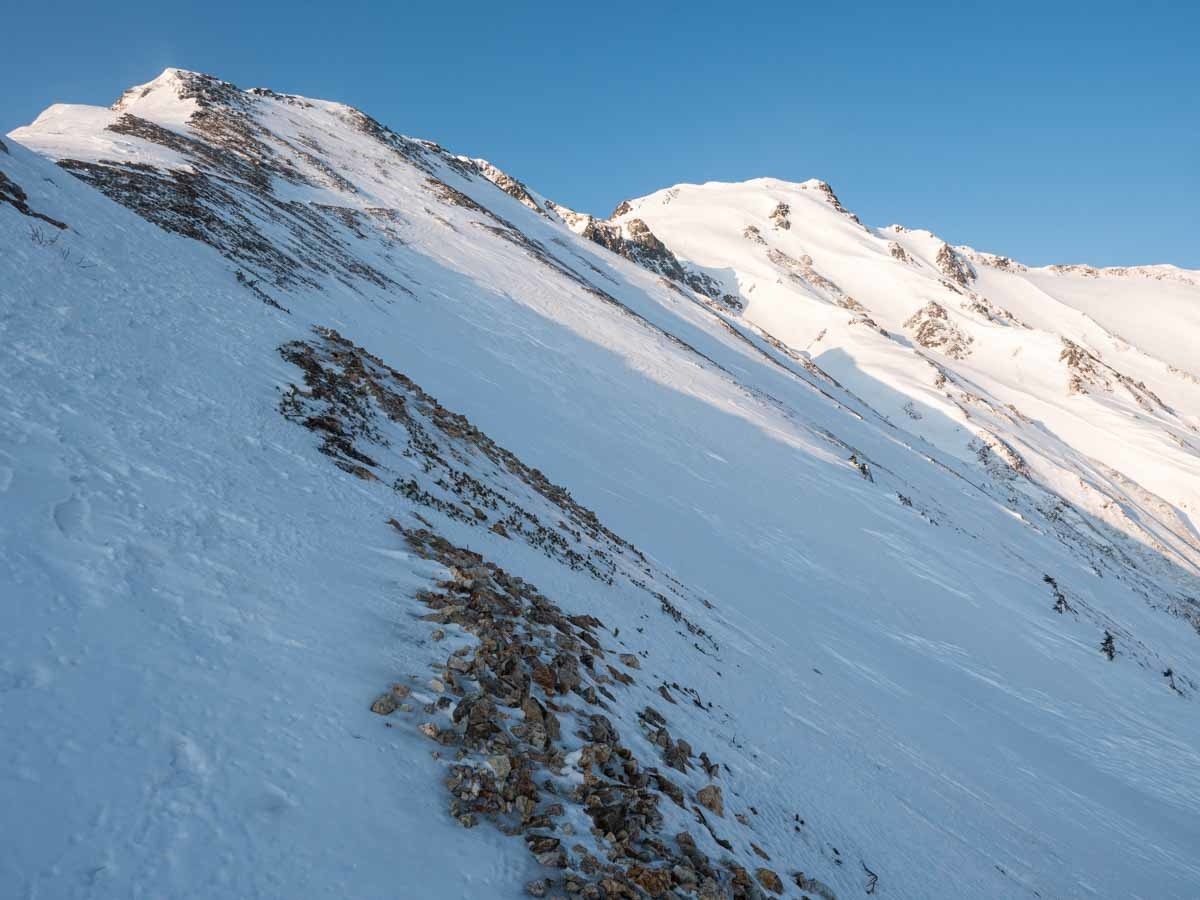 五竜山頂への登り