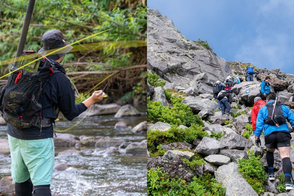 フライフィッシング・登山