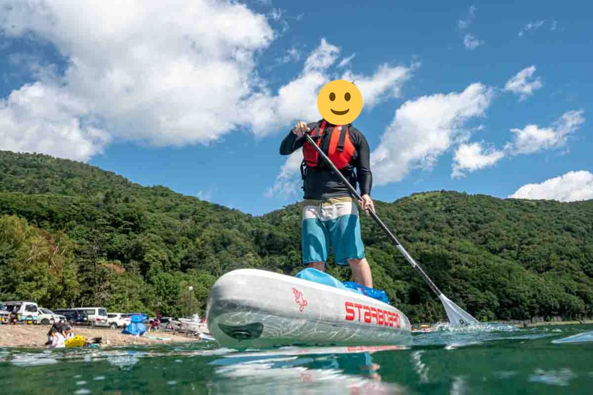 SUPで川遊び