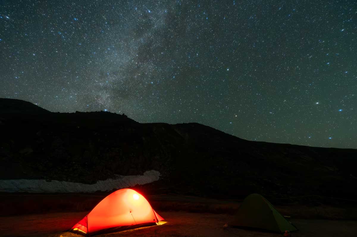 白雲岳避難小屋 テント泊登山