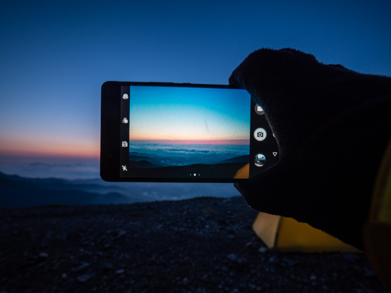 スマホで夜景を撮影