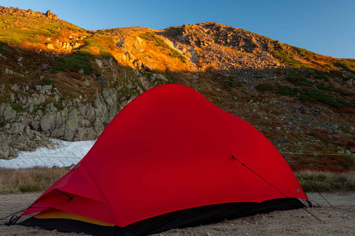 白雲岳避難小屋 テント泊登山