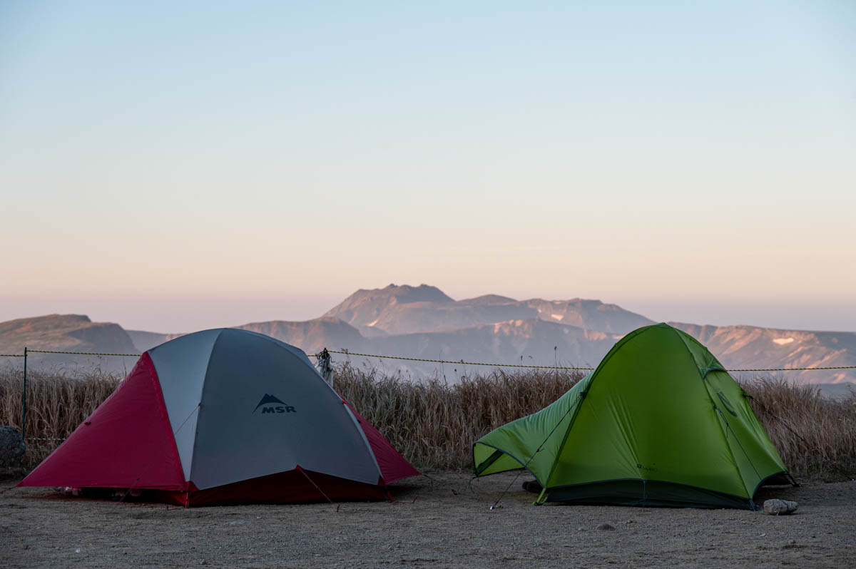 白雲岳避難小屋 テント泊登山