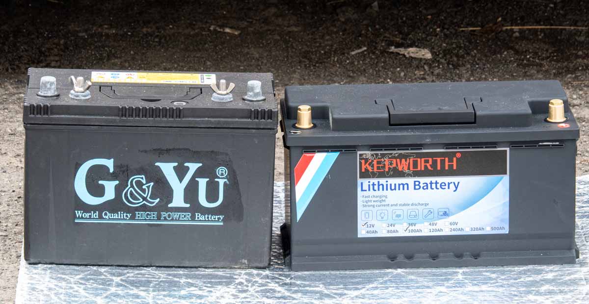 鉛蓄電池とリン酸鉄リチウムイオンバッテリー比較