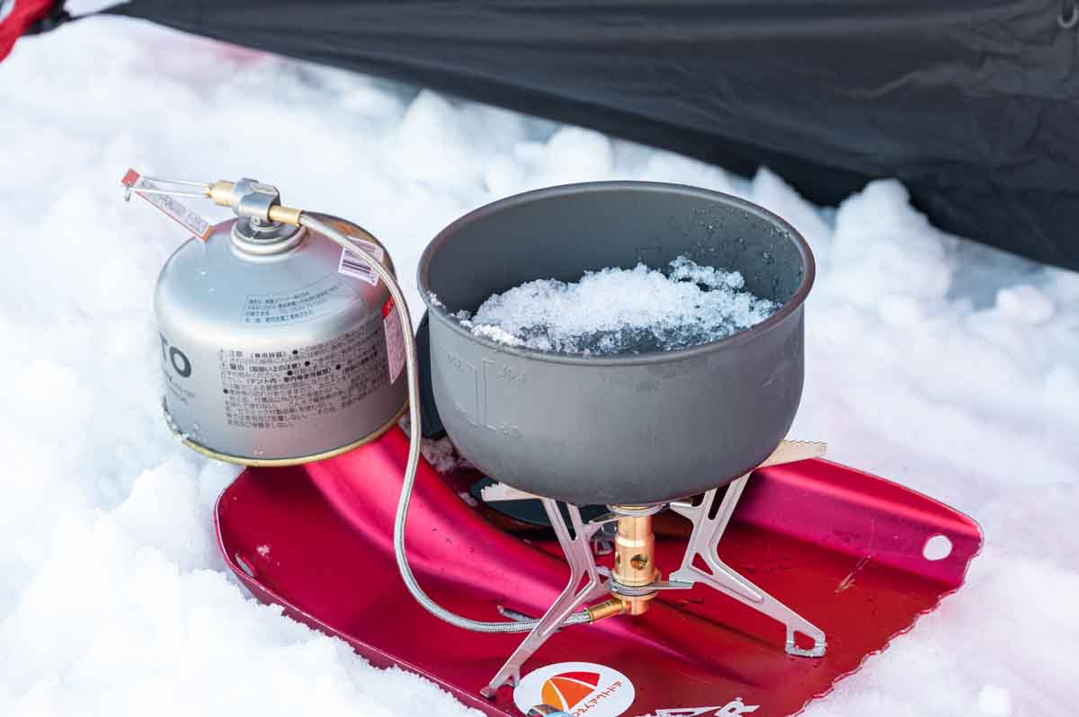 SOTO フュージョントレックを冬山で使う