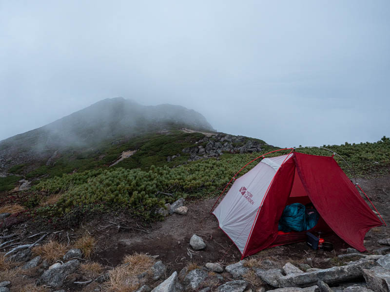 ニペソツ山 テン場