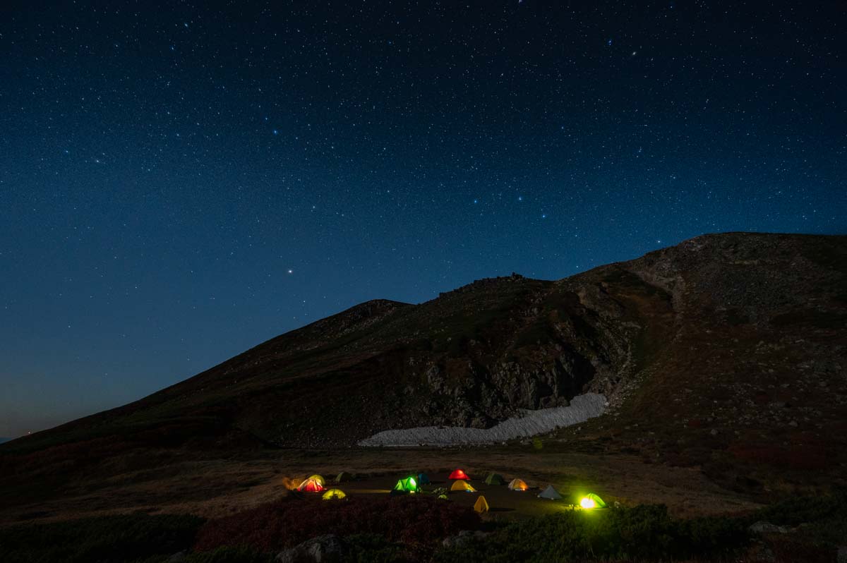 白雲岳避難小屋 テント泊登山