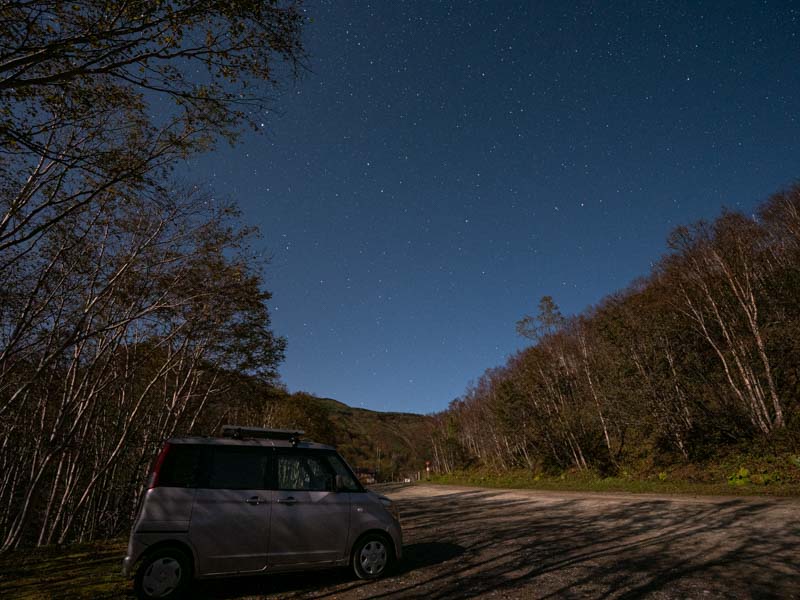 銀仙台駐車場の星空