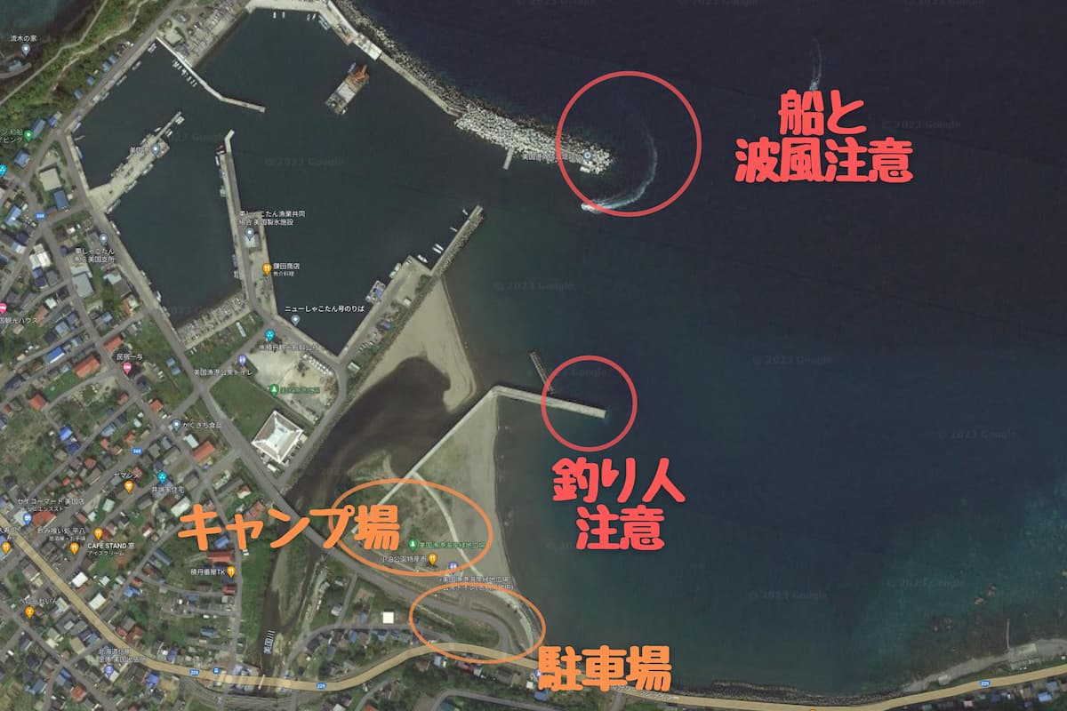 美国海岸でパックラフト、カヤック海釣りマップ