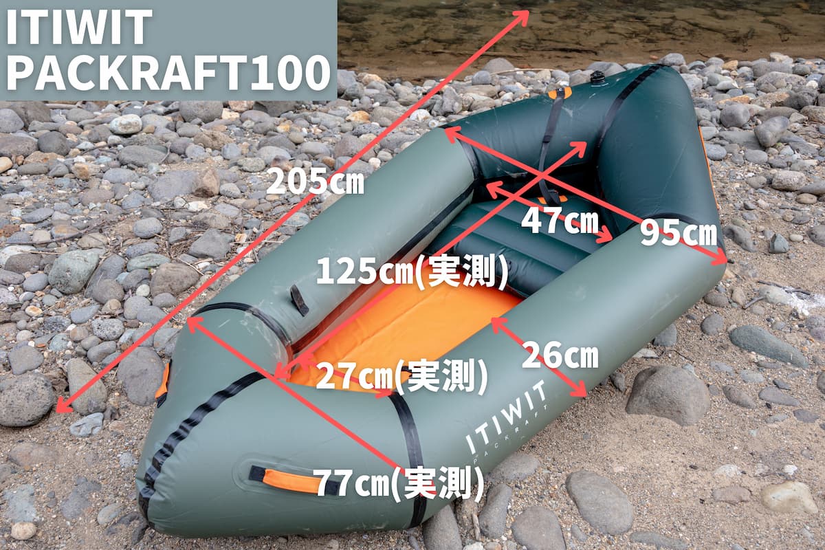 ITIWIT packraft100 size