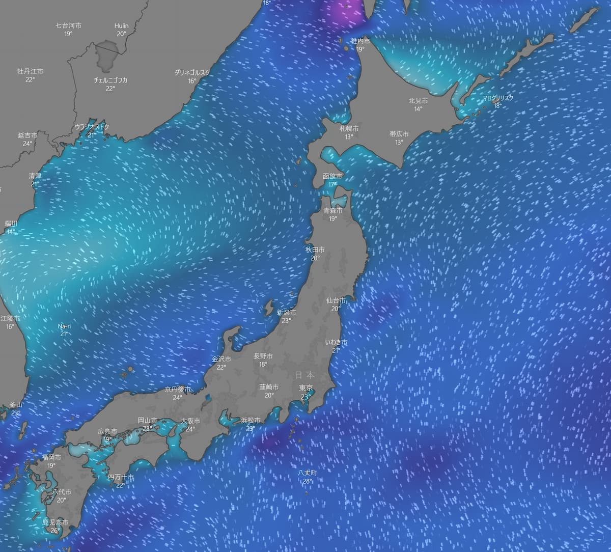 windy 日本中の波予報