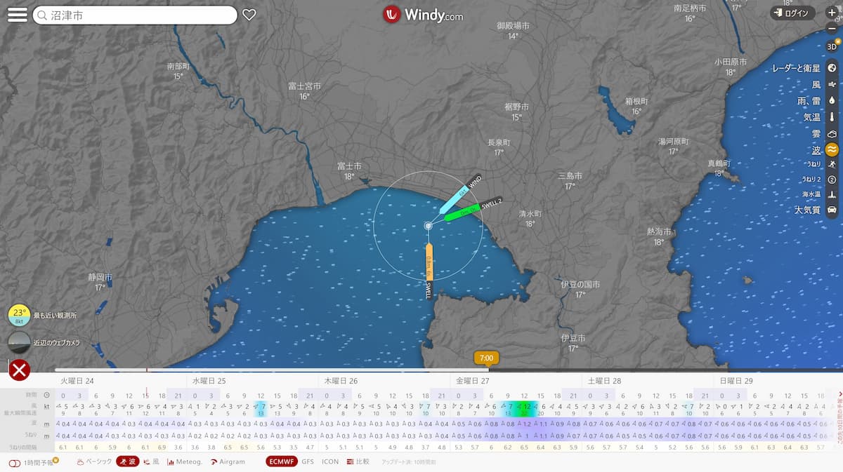 windy 天気予報 使い方