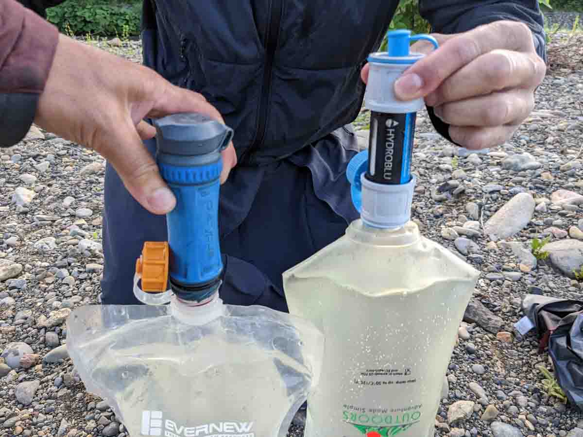 パックラフトキャンプの必須アイテム 携帯浄水器